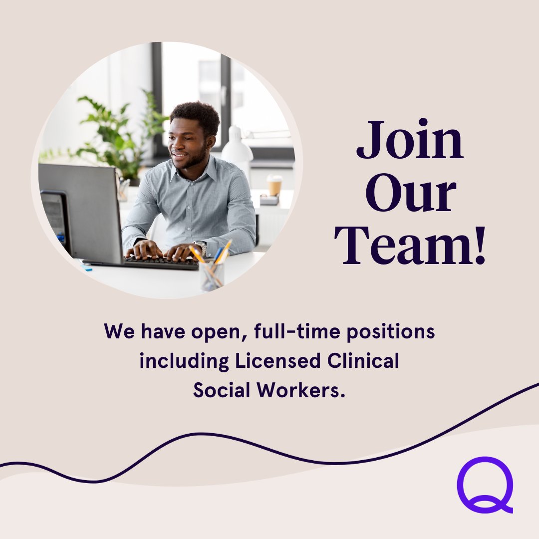 Quartet is hiring! 🎉 We have full-time positions available including Licensed Clinical Social Workers located in #NewJersey, #Pennsylvania and #Washington. Quartet is proud to offer competitive benefits! Learn more about our positions at: boards.greenhouse.io/quartethealth #OpenRoles