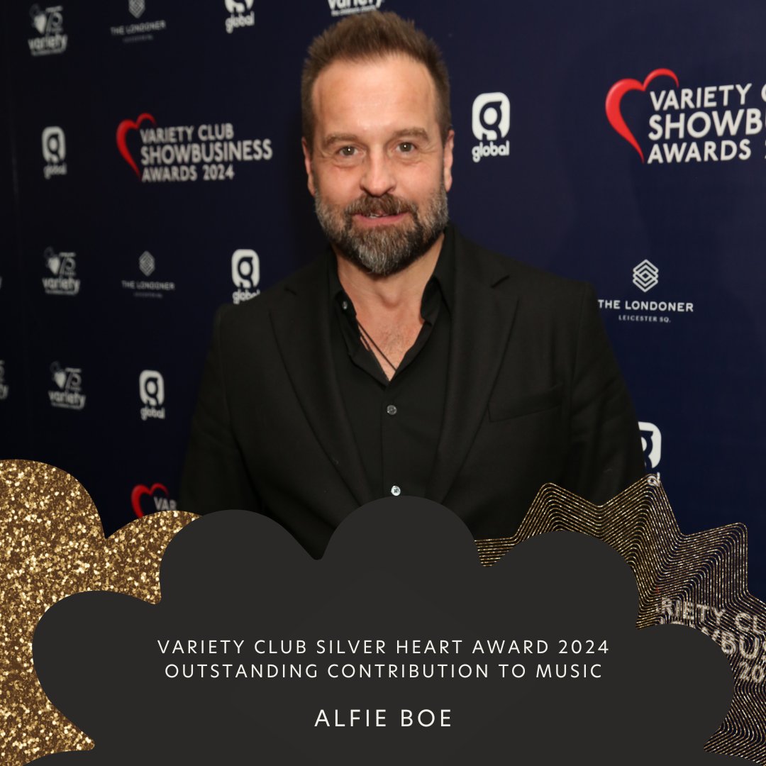 We were honoured to present @AlfieBoe with the Variety Club Silver Heart Award 2024 for Outstanding Contribution to Music last night! Thank you, Alfie, for your extraordinary talent and your support for the children we serve! #VarietyClubShowbusinessAwards  📸@andybarnes.photos