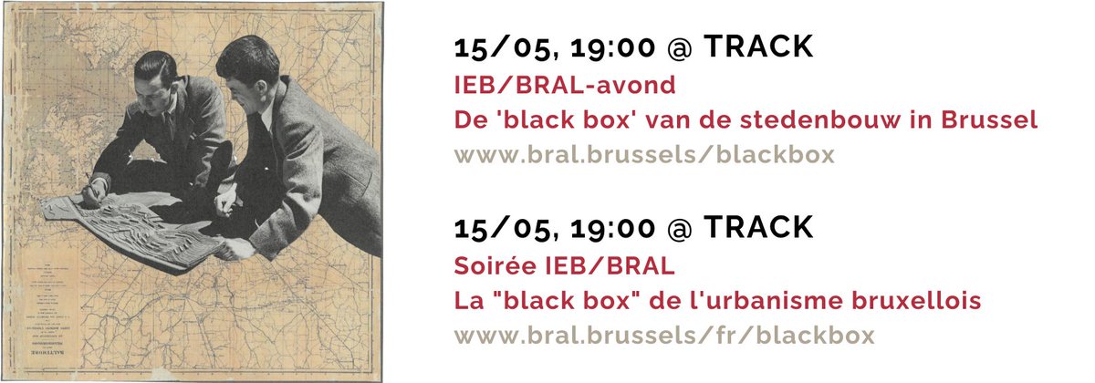 Wie en wat zit in de nieuwe #blackbox v/d BXL stedenbouw die aan de openbare onderzoeken voorafgaat? 🗓️Ontdek het op 15/5, 19u in #TRACK 🤝@IEB_Bruxelles en BRAL 👉met de BXL Bouwmeester, #UrbanBrussels & de Gewestelijke Ontwikkelingscommissie (GOC) ℹ️ bral.brussels/blackbox