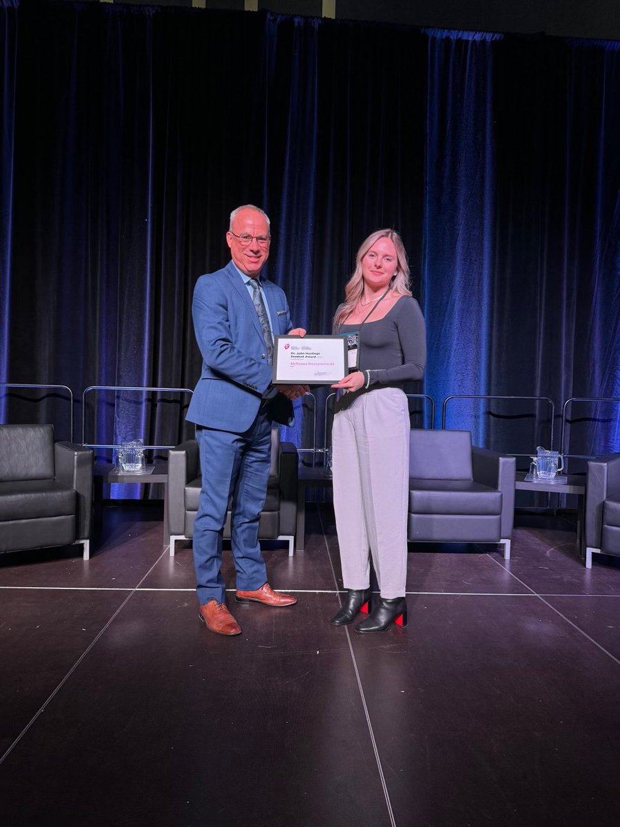 Congratulations to PhD student McKenna Szczepanowski on receiving the Dr. John Hastings Student Award. This award recognized the top-rated PhD student abstract submission at the 2024 Canadian Public Health Association Conference.