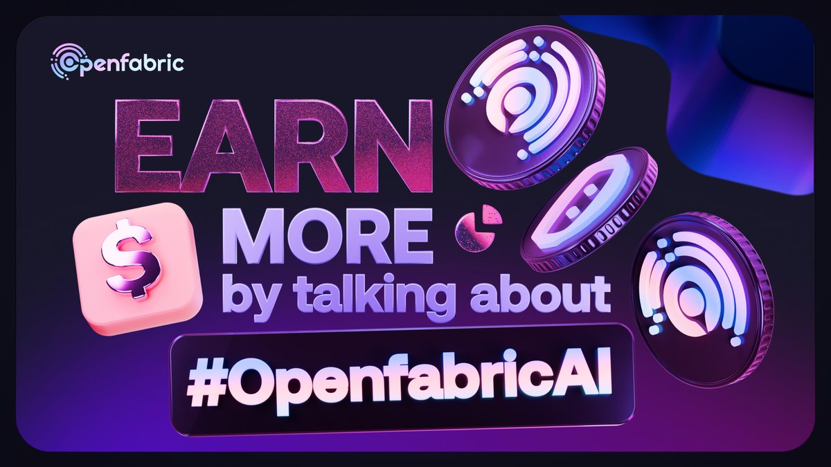 Earn more by talking about #Openfabricai We are giving Fabricators the opportunity to earn more by talking about Openfabric Ai on their social channels.🥳 Date: Apr 29th - May 6th. ℹ️ Learn more:forms.gle/i2myxFmNk4MYtR… #Giveaway #contest #reward