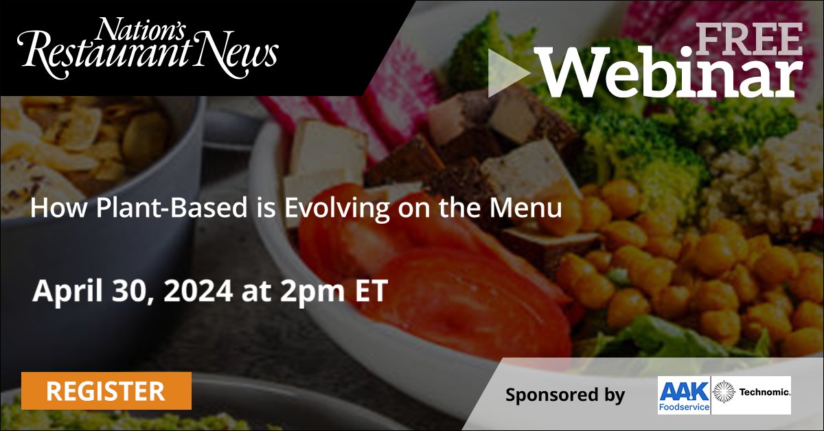 The plant-based foodservice landscape continues to evolve, from dishes that are simply vegetable-forward all the way to imitation meat products. Join our webinar tomorrow, Tuesday, April 30 to learn the latest and greatest in plant-based menu trends: ow.ly/ZK0i50RqR9e