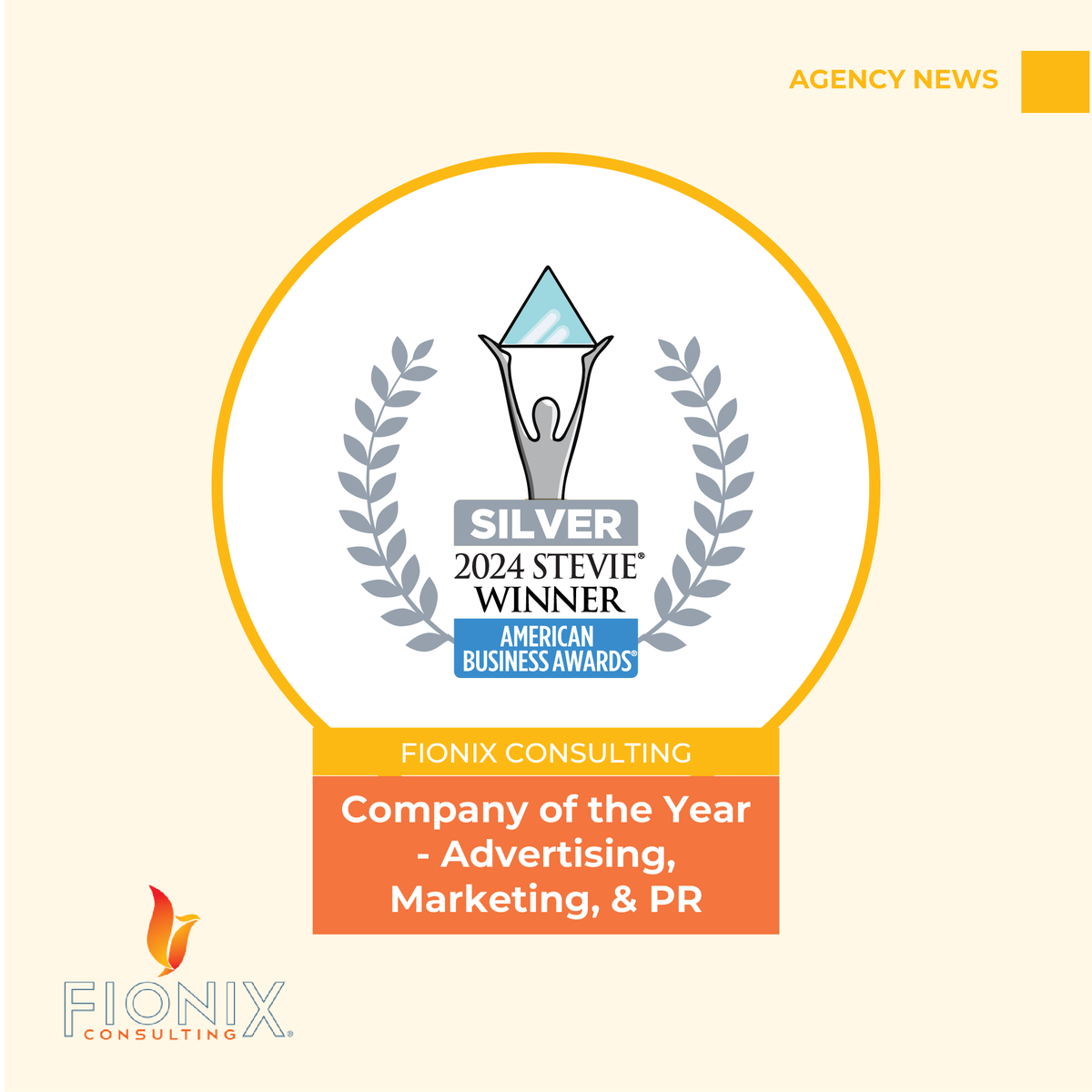 🌟Another win for the team!🌟 We've won a SILVER @TheStevieAwards American Business Award as Company of the Year in #Advertising, #Marketing & #PublicRelations - reflecting our commitment to excellence & innovation in #strategiccommunications. #TheStevieAwards #StevieWinner2024