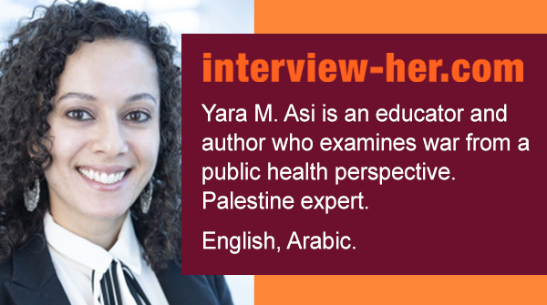 📻 Prof @Yara_M_Asi is an authority on war and public health, plus co-director of the #Palestine Program for Health and Human Rights. Florida based. #AskAnExpert @Interview_Her  interview-her.com/speaker/yara-a…