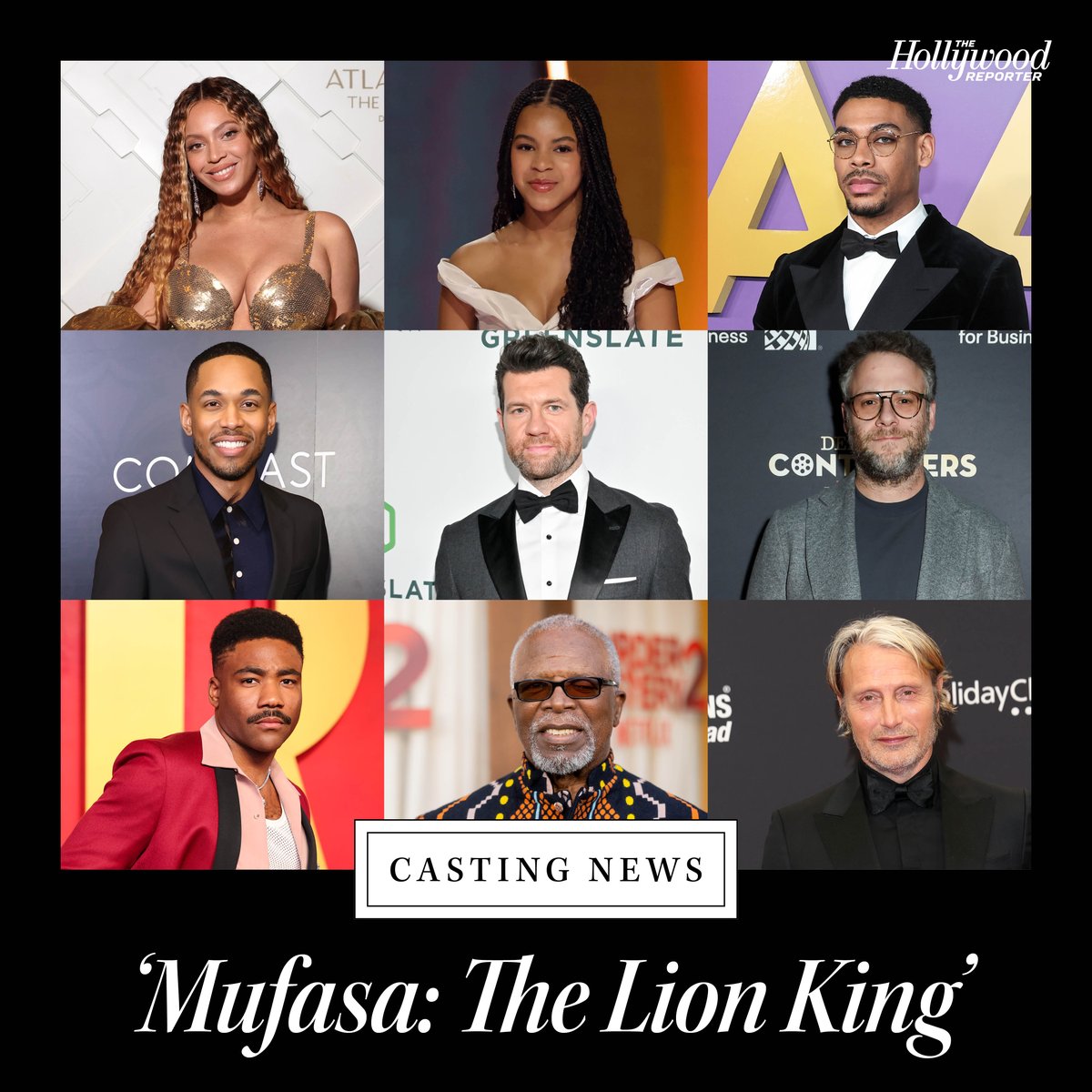 The first trailer for 'Mufasa:' #TheLionKing is here, with an all-star cast including Beyoncé, Blue Ivy Carter, Aaron Pierre and Seth Rogen, amongst others. Details here: thr.cm/sD2p1Oq