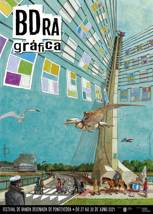 O cartaz de BDra GRÁFICA 2024 que terá lugar do 27 ao 30 de xuño no Concello de Pontevedra, realizado por Miguelanxo Prado paso a paso... MAKING OF miguelanxoprado.com/blog/cartel-de…