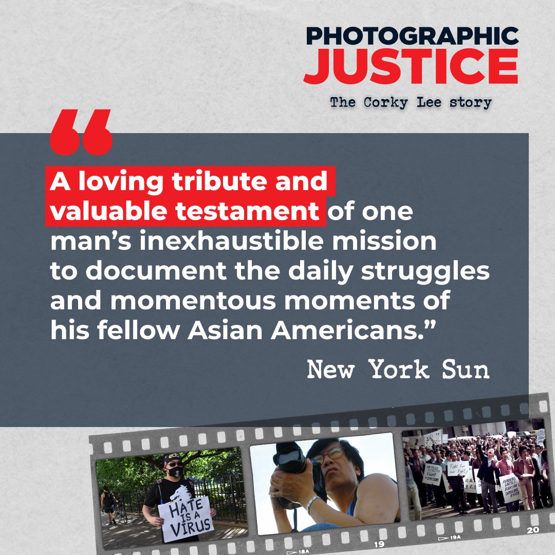 PHOTOGRAPHIC JUSTICE: THE CORKY LEE STORY 'reaffirms Lee’s belief that much work is still left to be done to counter prejudice, discrimination, and hate.' - @NewYorkSun. Now playing in LA at @LaemmleGlendale thru May 2nd, tell your friends to get tix!🎟️bit.ly/CorkyLee_LA