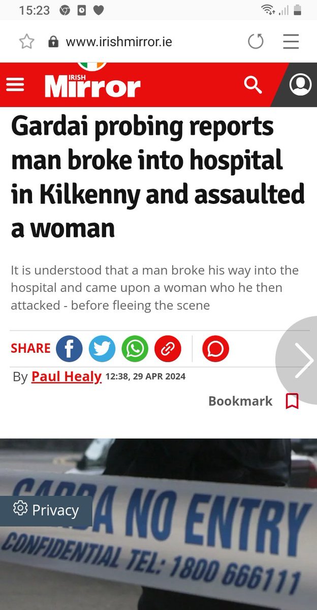 Ask yourself why the Gardaí have not released a description of the man who broke into a hospital and assaulted this woman in Kilkenny.

I know why.

#MakeIrelandSafeAgain 
#IrelandisFull