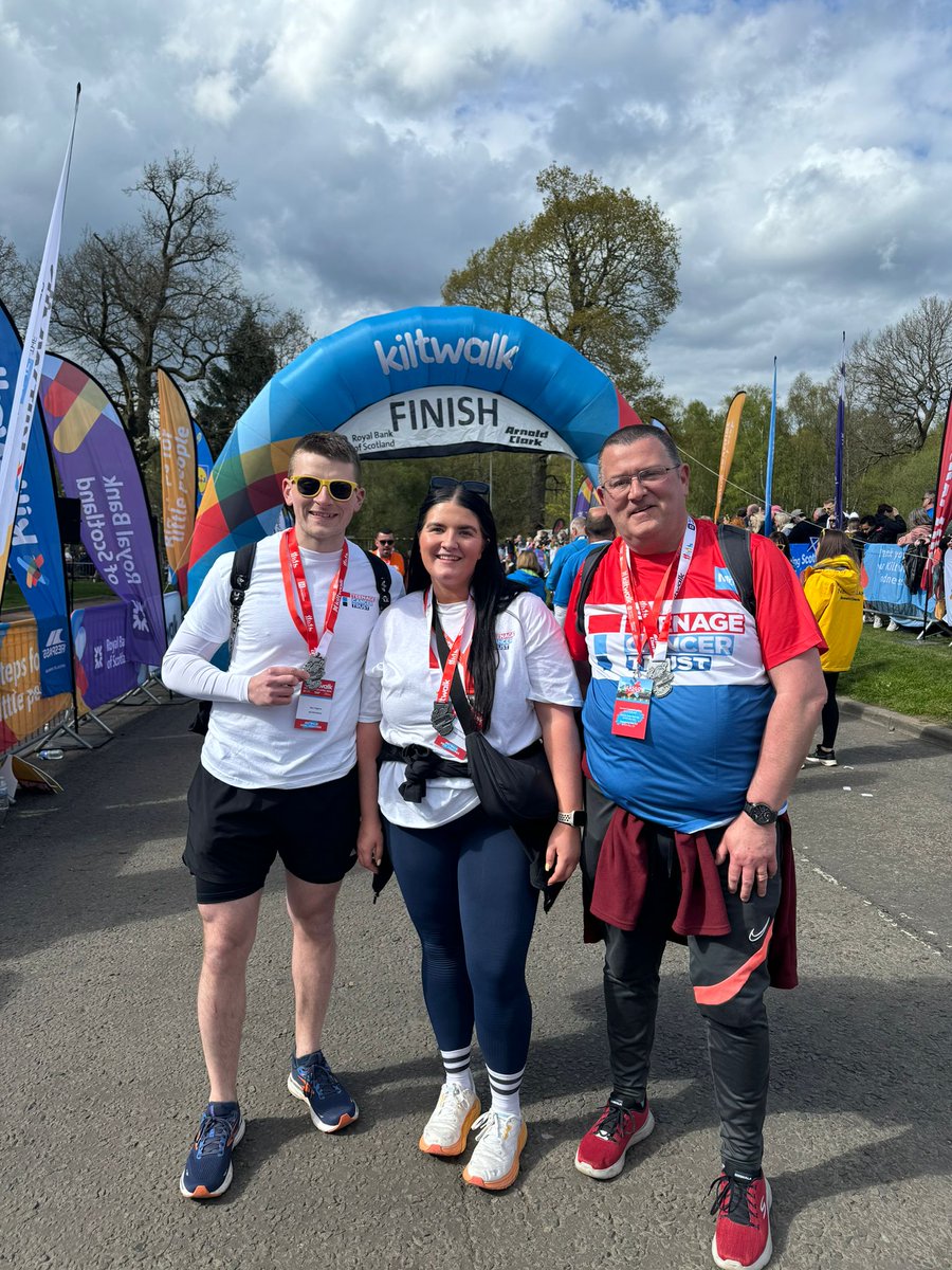@Kiltwalk loved our first Kiltwalk yesterday in Glasgow raising funds for the Teenage Cancer Trust. Can't wait for next year
