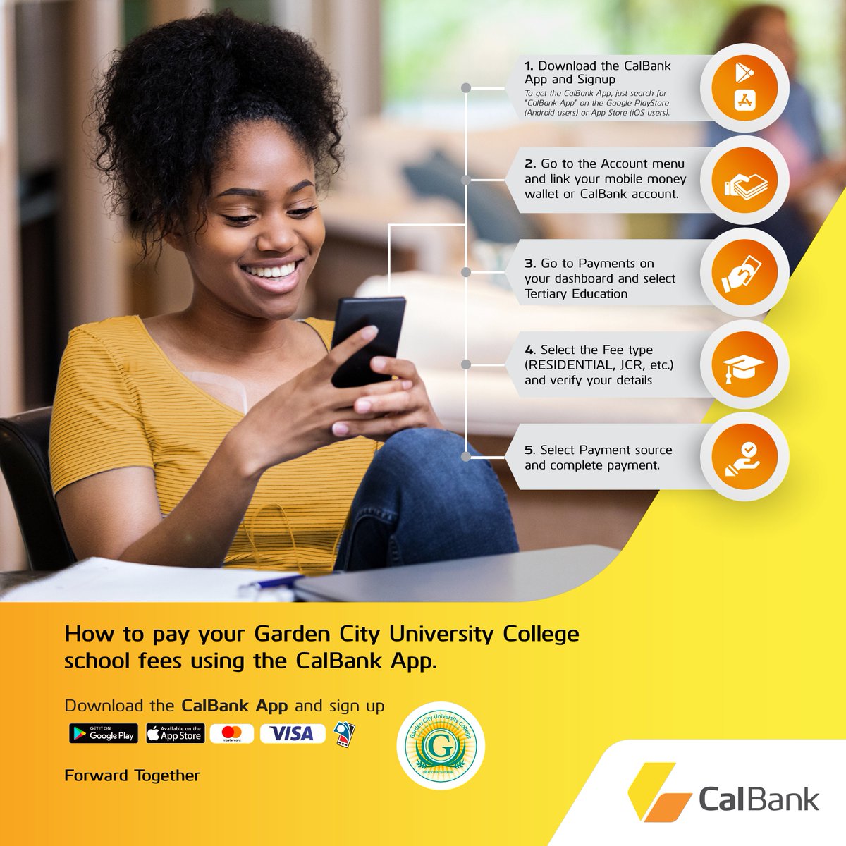 School bells are ringing, which can only mean one thing - it's back to school season!

As you prepare for school, don't stress about paying those fees. With the CalBank App, you can handle everything from the comfort of your home.

#CalBank #ForwardTogether #Backtoschool…