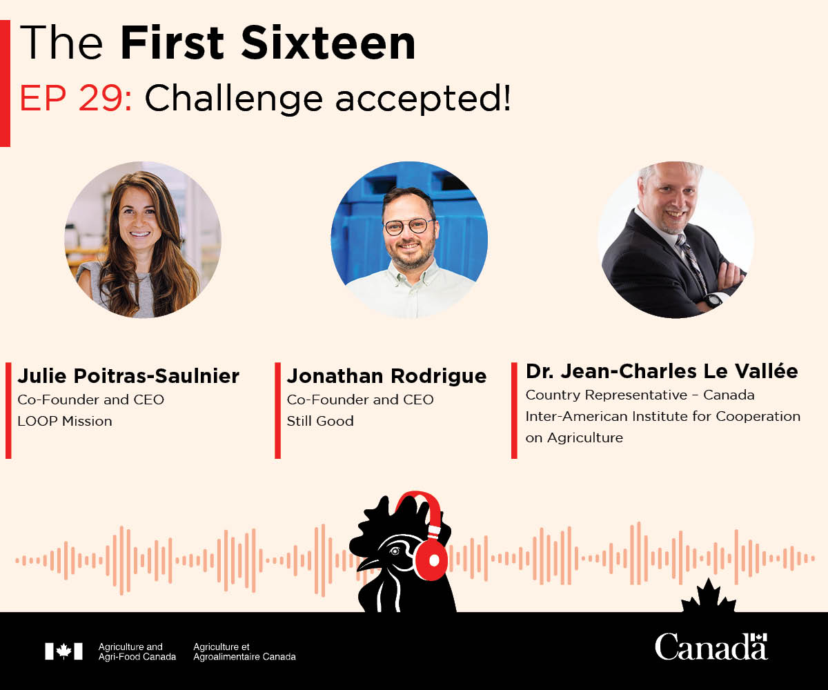 As #CdnAg grows, how do we make sure that #FoodWaste doesn’t grow too? The Food Waste Reduction Challenge. Hear from the winners of the first stream, Loop Mission and Still Good, on #TheFirstSixteen: ow.ly/W5aX50RqRt1