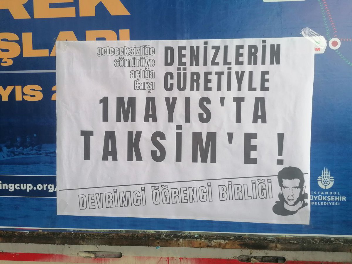 Şişli MTAL ve Şair Abay Anadolu Lisesi çevresine 1 Mayıs'a çağrı ozalitlerini asarak tüm gençliği Denizler'in Cüretiyle 1 Mayıs'ta Taksim'e çağırdık.

Denizler'in Cüretiyle 1 Mayıs'ta Taksim'e!

#1Mayıs 
#1MayıstaTaksime
#1MayıstaHerkesTaksime
#BijiYekGulan