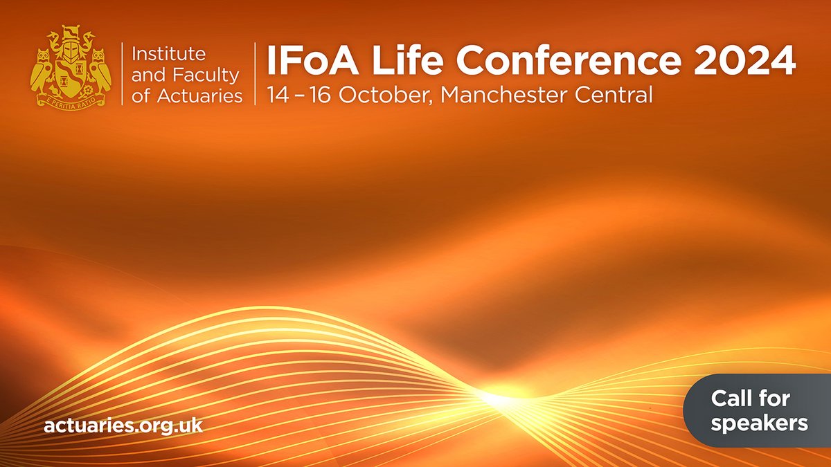 Our premier annual Life Conference heads to Manchester this October and we're looking for speakers to present workshops. If you have exciting new insights, perspectives or experiences to share, find out more about making a submission: actuaries.org.uk/call-for-speak…