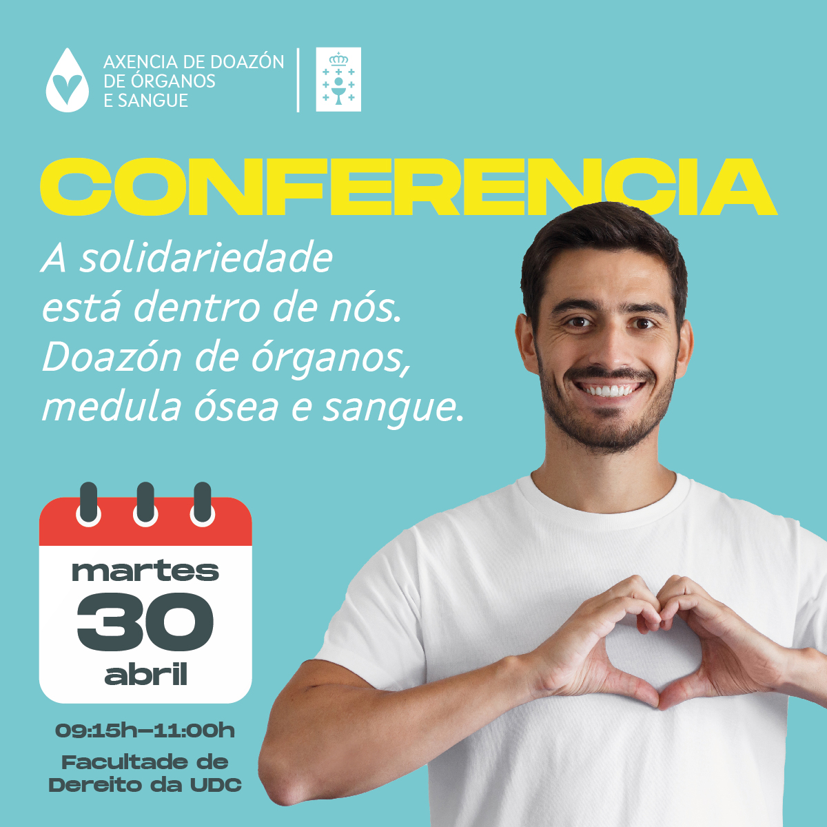 🗣️ Mañá tedes unha cita na aula 5 do segundo piso da Facultade de Dereito da UDC! 
-
🗣️ ¡Mañana tenéis una cita en el aula 5 del segundo piso de la Facultad de Derecho de la UDC!

#ÚnenosOSangue #SomosDoantes #SúmateAoNosoEquipo