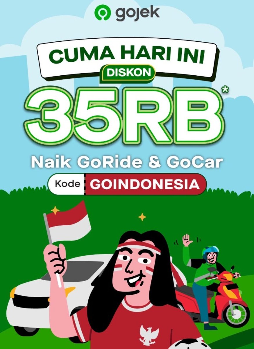 Kode Promo Gojek Diskon Goride & Gocar Kode promo: GOINDONESIA