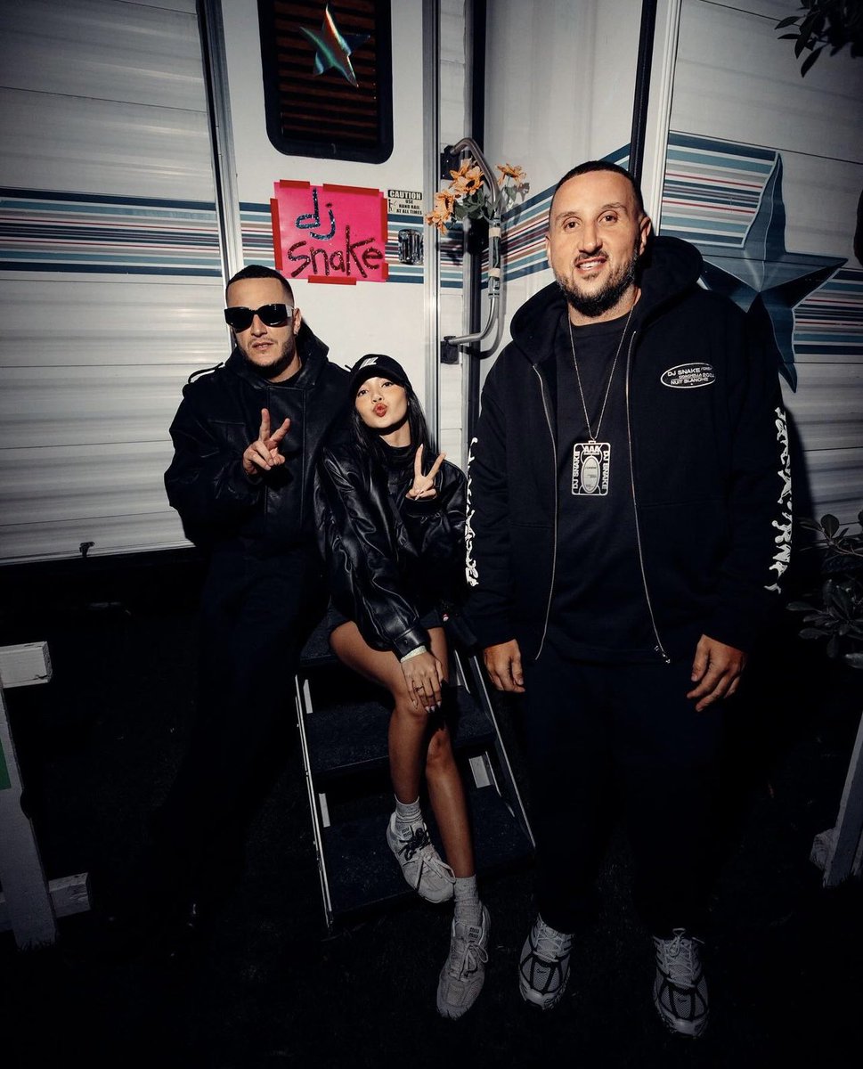 sebredlevel (dj snake’s friend) IG update with #LISA and DJ SNAKE at #Coachella2024