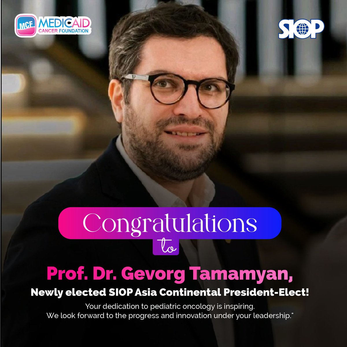 We are thrilled to extend our heartfelt congratulations to Prof. Dr. Gevorg Tamamyan @GevTamamyan , Editor-in-Chief of OncoDaily @oncodaily , on his election as SIOP Asia Continental President-Elect @SiopAsia2023 . Your dedication to advancing pediatric oncology and other cancers…