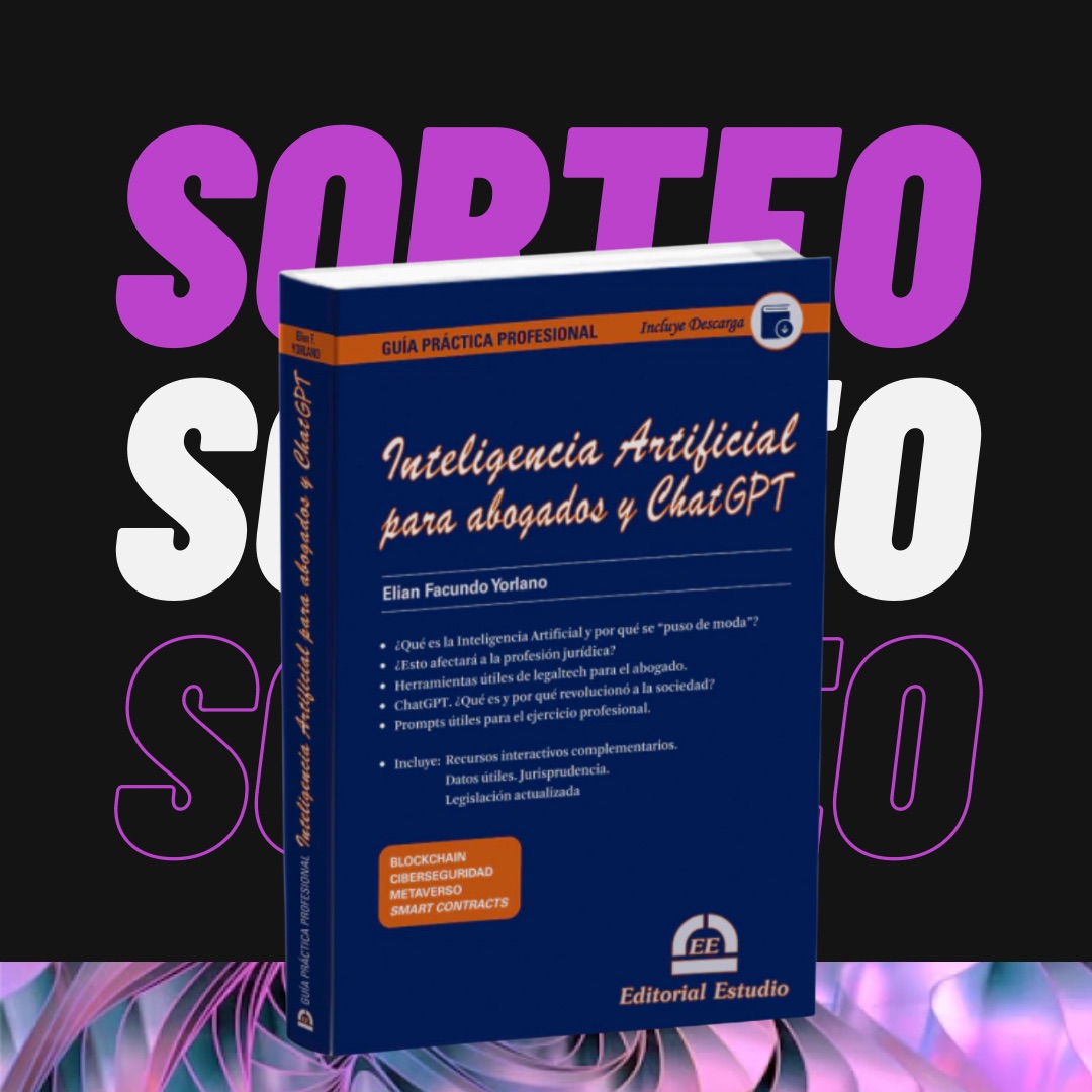 SORTEO | ✨

Junto a @facuyorlano , vamos a sortear uno de sus últimos libros sobre Inteligencia Artificial para Abogados 🤖

¿Como participar? 🧐

1⃣ Retwittear este post para que llegue a más gente

2⃣ Hacer una imagen con IA y comentarla en este post o preguntarle algo…