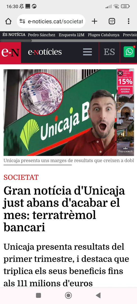 Hola, @enoticiescat. Per la raó que sigui, us heu deixat de dir que aquesta entitat també estafa als consumidors amb hipoteques irph. 

De res.