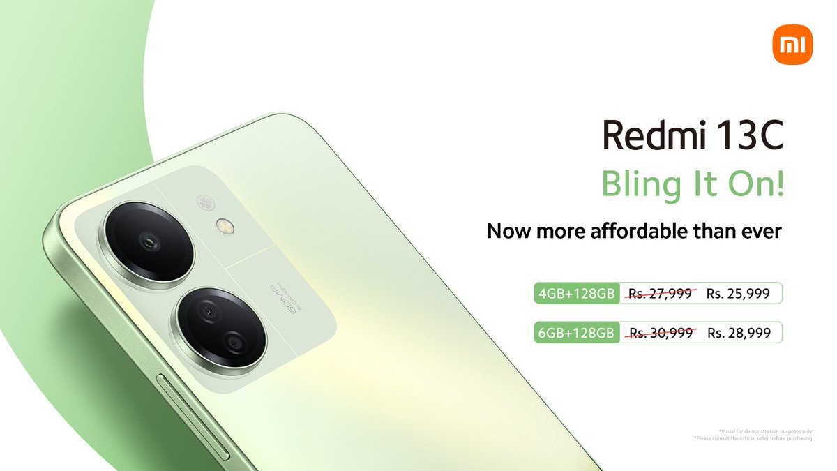 Xiaomi_Pakistan's tweet photo. Get your favorite #Redmi13C today at a new unbelievable price!

#BlingItOn https://t.co/sXEJbqZD9c