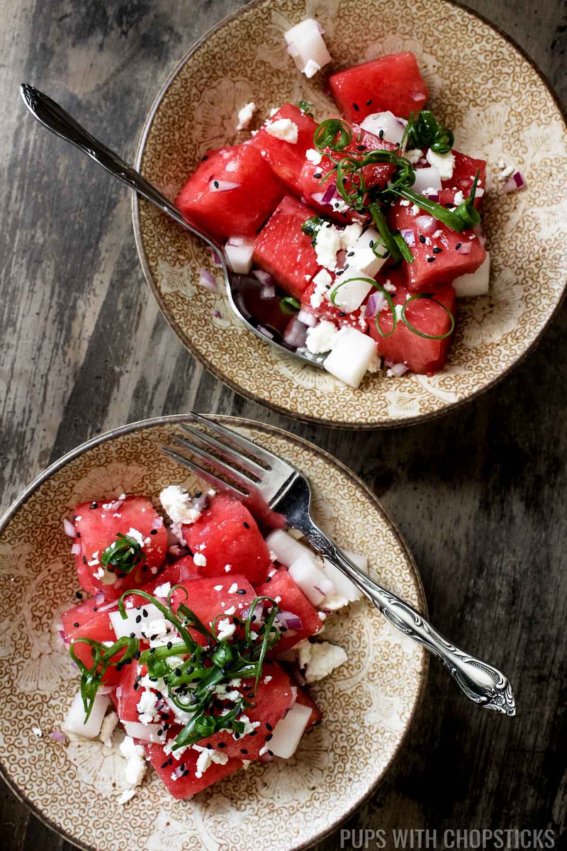 The Best Watermelon Salad with Feta (Perfect for Summers!) Recipe: pupswithchopsticks.com/watermelon-fet… #foodie #Nomnom #asianrecipes #asianfood