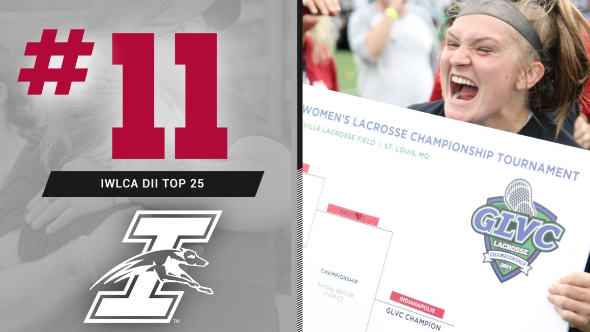 🥍 | Climbin' on up after getting that 'chip! @UIndyWLax 🔗 athletics.uindy.edu/news/2024/4/29…