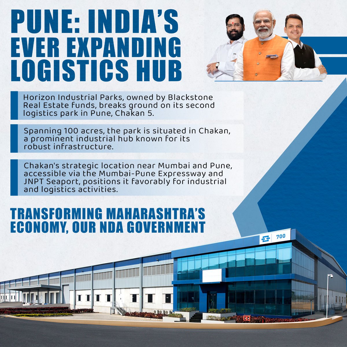 With the groundbreaking of Horizon Industrial Parks' new logistics park in Chakan 5, Pune strengthens its position as a key player in India's logistics landscape.