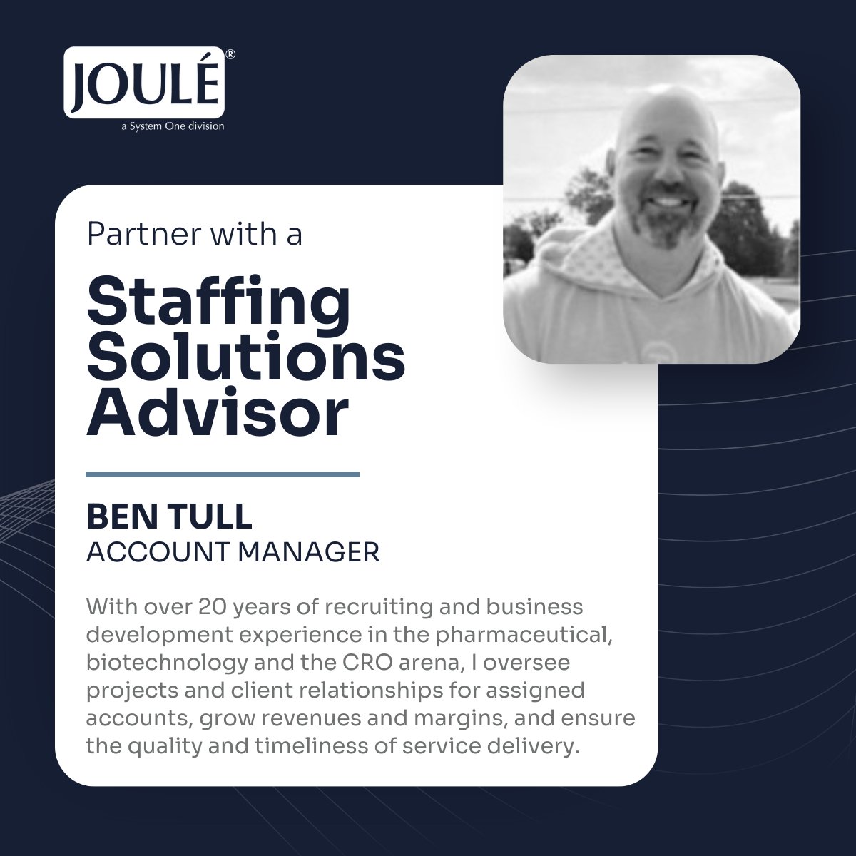 Connect with Ben Tull 👋

#businessdevelopment #biotech #pharmaceutical #JouléAllDay #buildingconnections #networking #recruiting