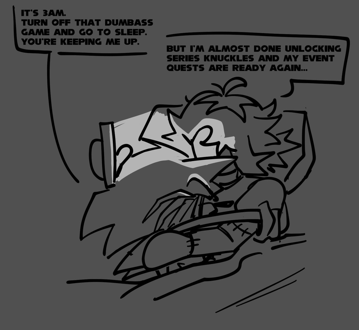 // selfship
sonic forces mobile addiction + fucked up sleep schedule = angry god who is not happy with either and pissed he has to try and sleep through it all #BrianGriffinPlush