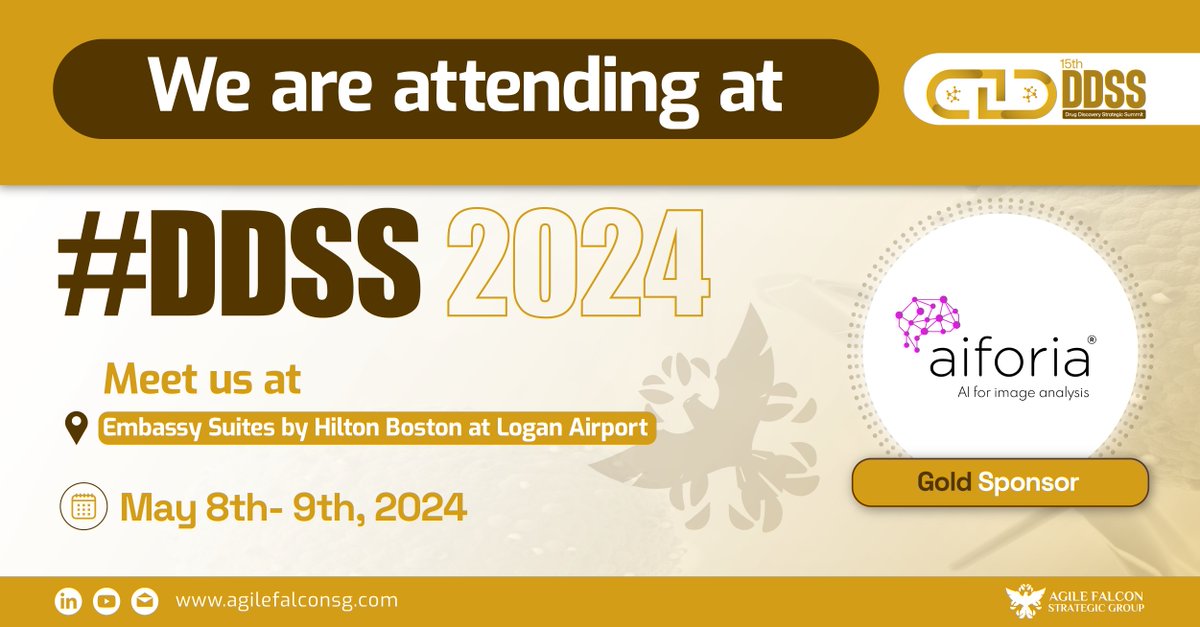 We will be attending the 15th Drug Discovery Strategic Summit on May 8-9, 2024 in Boston, MA! #DDSS2024