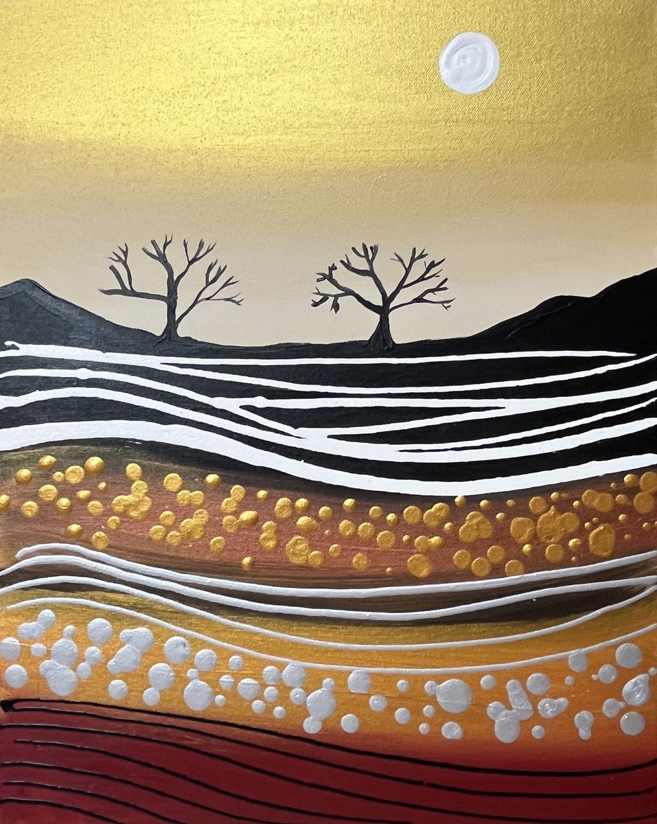 forest painting acrylic Golden Tree Line, Abstract tree painting tuppu.net/b9174fd3 #original #painting #LatestPaintings