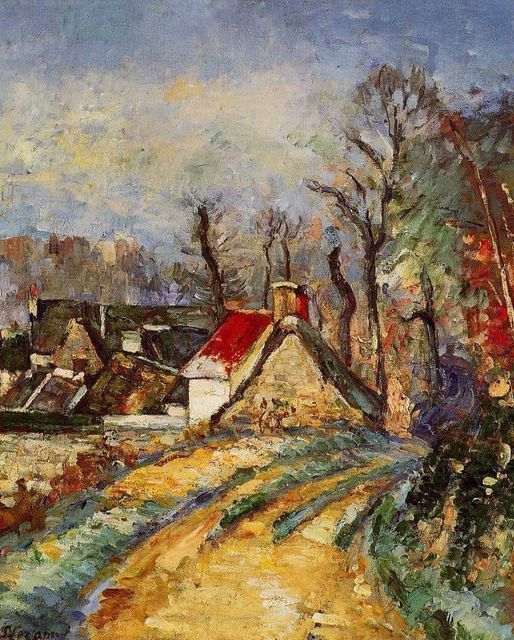 🎨Paul Cézanne
The Turn in the Road at Auvers, 1873