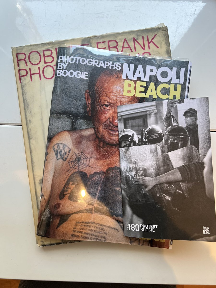 A few recent acquisitions of printed matter. Robert Frank, The Lines of My Hand, Napoli Beach and #80 Protest both by legend <a href="/boogiebelgrade/">boogie</a>