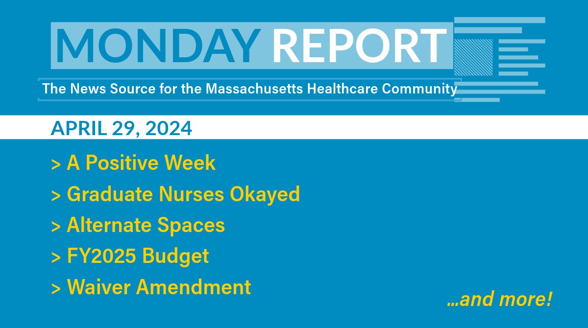 The Massachusetts healthcare system last week was handed a series of positive developments thanks to the legislature and Healey-Driscoll Administration. Read about this (and more!) in this week's #MondayReport📰: shorturl.at/bmqDH