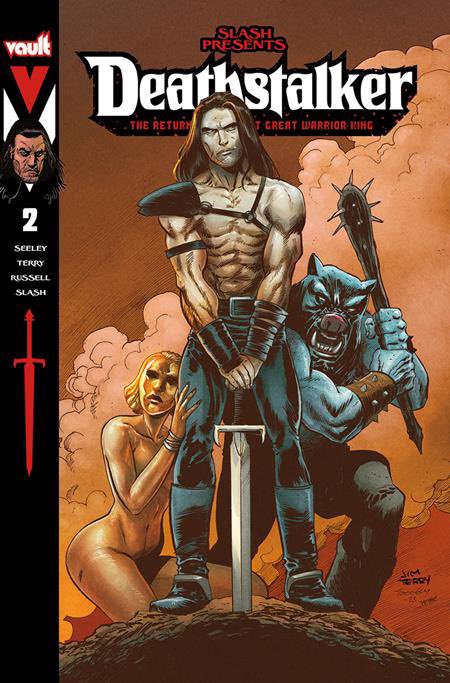 I really like this cover for DEATHSTALKER 2. I inked my old buddy & collaborator @jimterryart & @thevaultcomics got it colored up by @kmichaelrussell , which made for a cool combo!