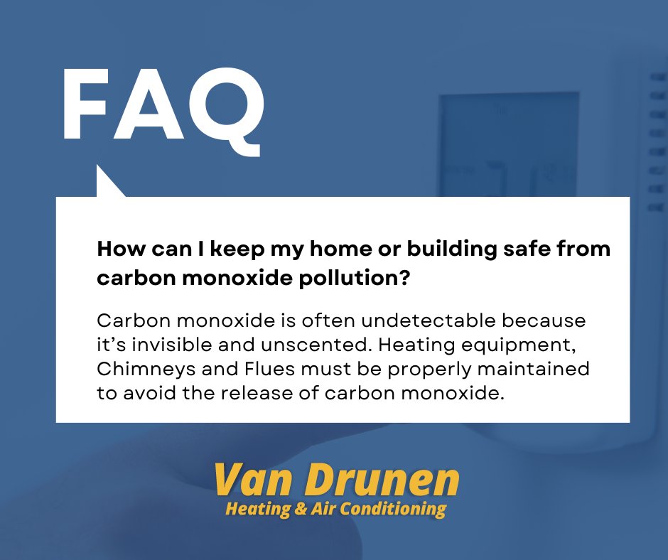 Have questions about carbon monoxide? Visit our FAQ page to learn more about how to avoid it. 
#FAQ #carbonmonoxide #HVAC

bit.ly/3gmwotZ
