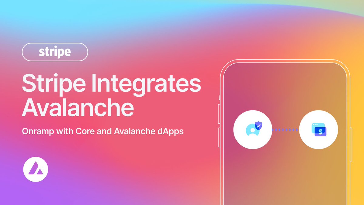 Have been loving working with @avax Constantly crushing with so many pushes, updates, and growth across their entire ecosystem. Stripe integration is truly massive for ALL blockchains involved. With this, MULTIPLE dAPPs on AVAX are integrating Stripe, which creates an