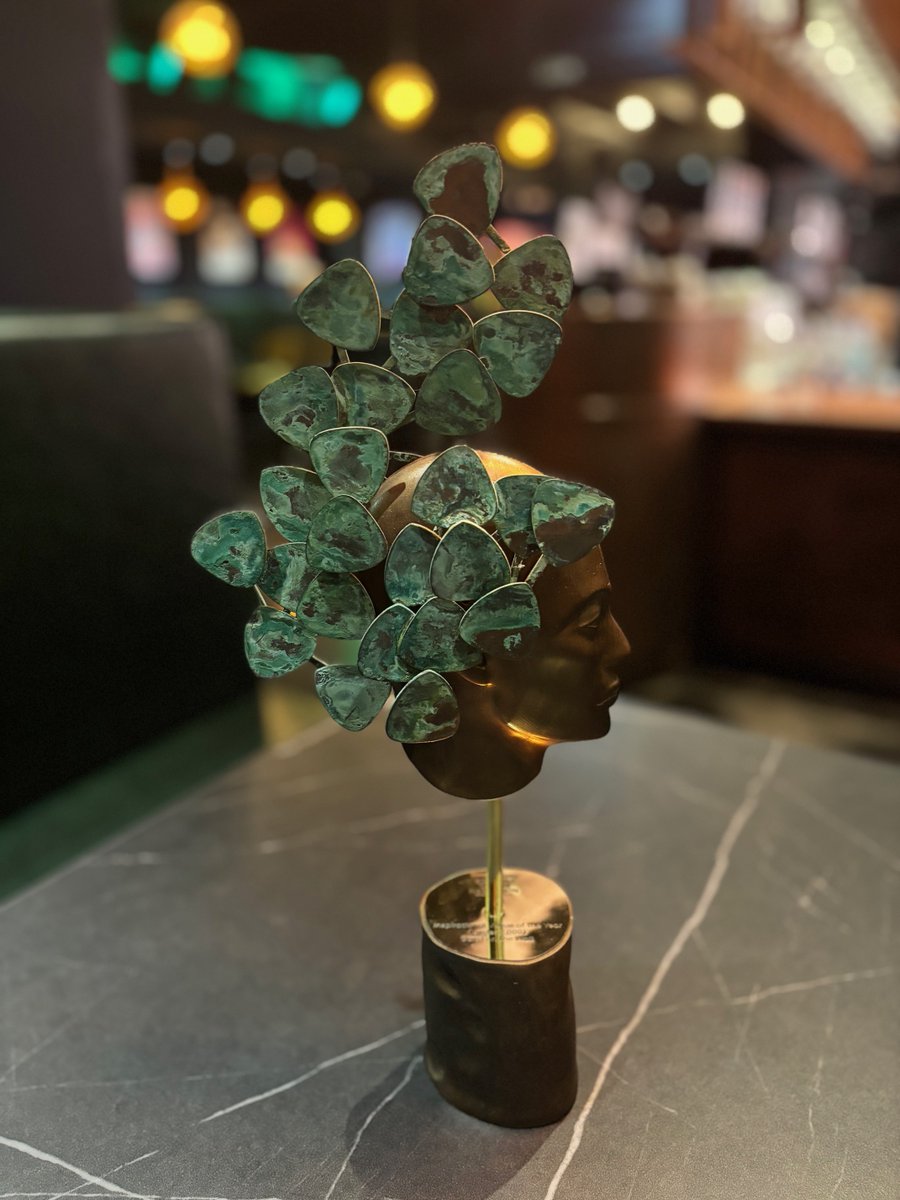 Our stunning, new award, designed by artist Thomas Wolski, taking pride of place in our Bar 🏆 🙌 Last week, we were thrilled to find out we had been awarded 'Inspirational Venue of the Year (Under 2000)' at the very first Northern Music Awards by Nordoff and Robbins.