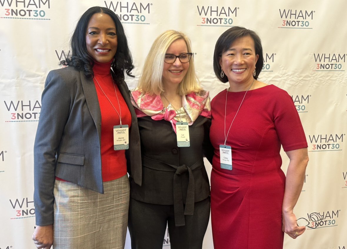 WHAM (Women's Health Access Matters) gathered in DC to focus on improved women's health. Present were Senator @amyklobuchar, the head of the NIH, the founder of WHAM (Carolee Lee), and the head of Women's Health Research at the #WhiteHouse #carolynmazure . @CissyYoungPhD,