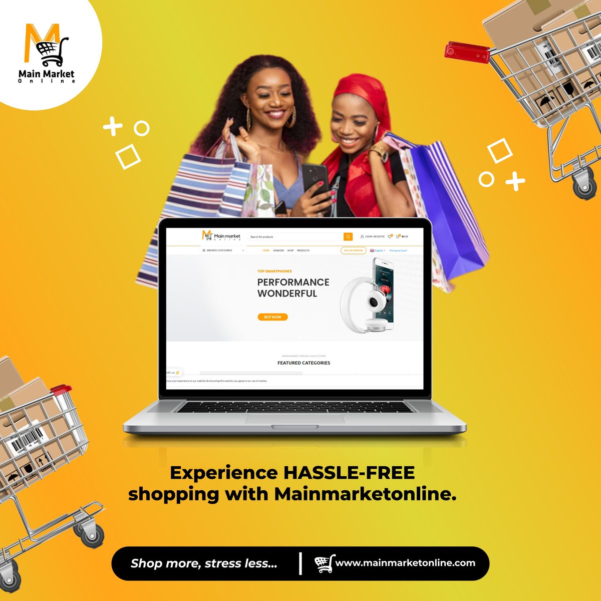 Discover the joy of hassle-free shopping with MainMarketOnline! Say goodbye to long queues and crowded stores. Shop smart, shop online! #hasslefree #onlineshopping #MainMarketOnline #MMO #shopsmart #convenience