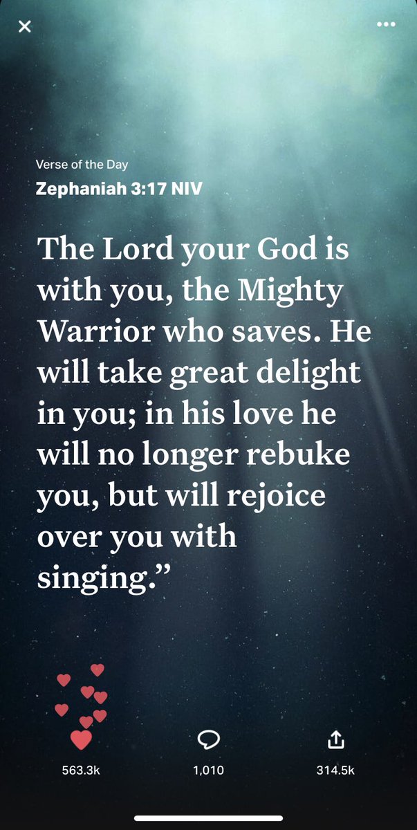 #VerseOfTheDay 🙏🏿

In these challenging times, remember: God, your mighty protector, delights in you and rejoices over you with love.
Zephaniah 3:17 

Be that lifeline for someone 🛐
#GodsLove #prayforourtroops