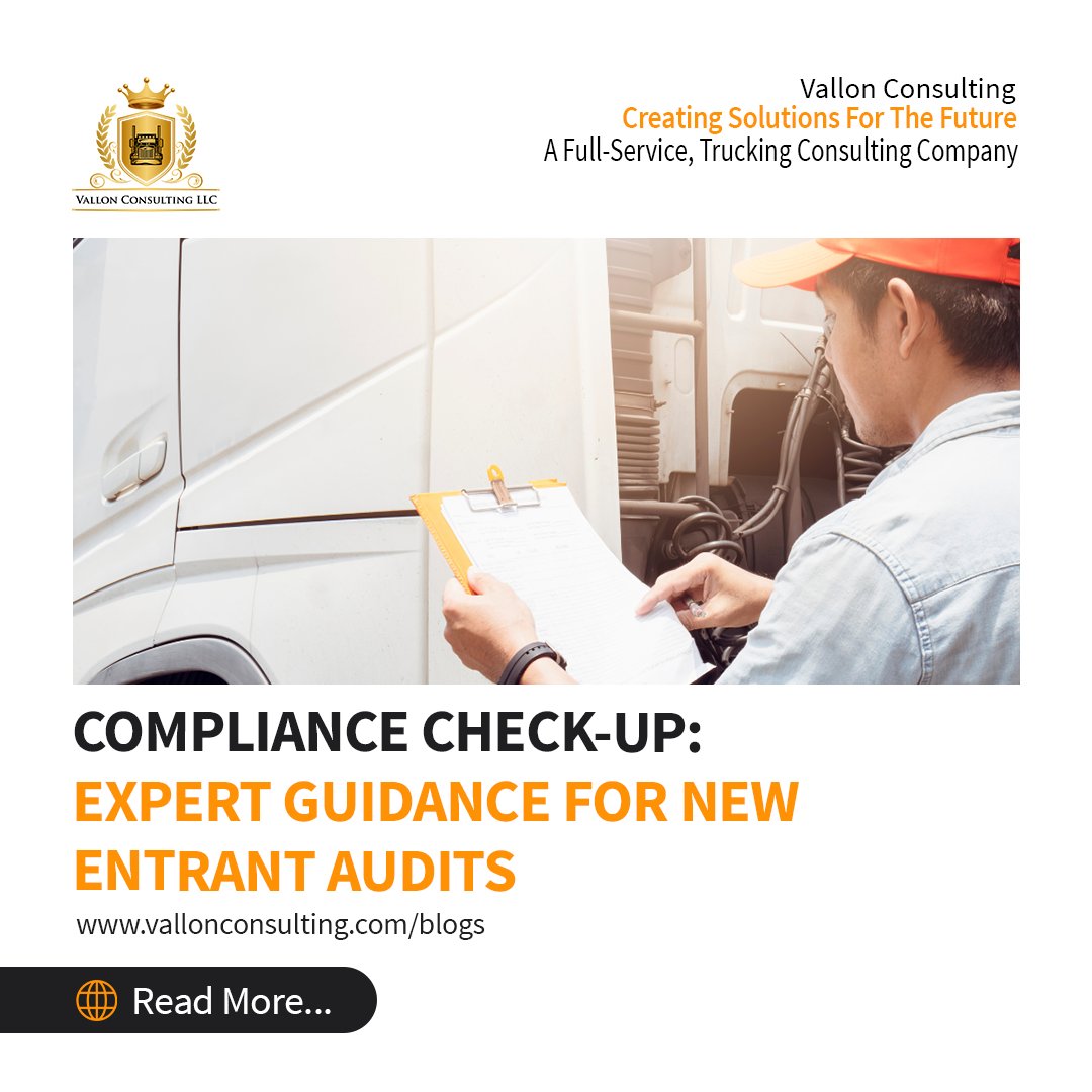 🚛 New to trucking compliance?

Don't navigate it alone! Let Vallon Consulting lead the way with expert audits and recommendations.

Click the link to learn more! 
vallonconsulting.com/blogs/complian…

#TruckingCompliance #FMCSARegulations  #VallonConsulting #NewEntrantSafetyAudit 📋💼