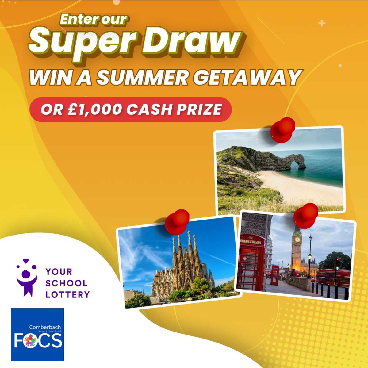 Enter for a chance to win a holiday! 😎yourschoollottery.co.uk/lottery/school…