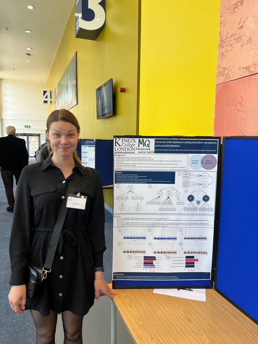 Super Post-doc @AgaGidziela presenting our @MQmentalhealth funded work on the shared genetic aetiology of eating disorders and suicide using genome-wide SEM. Full results and paper coming soon 👀