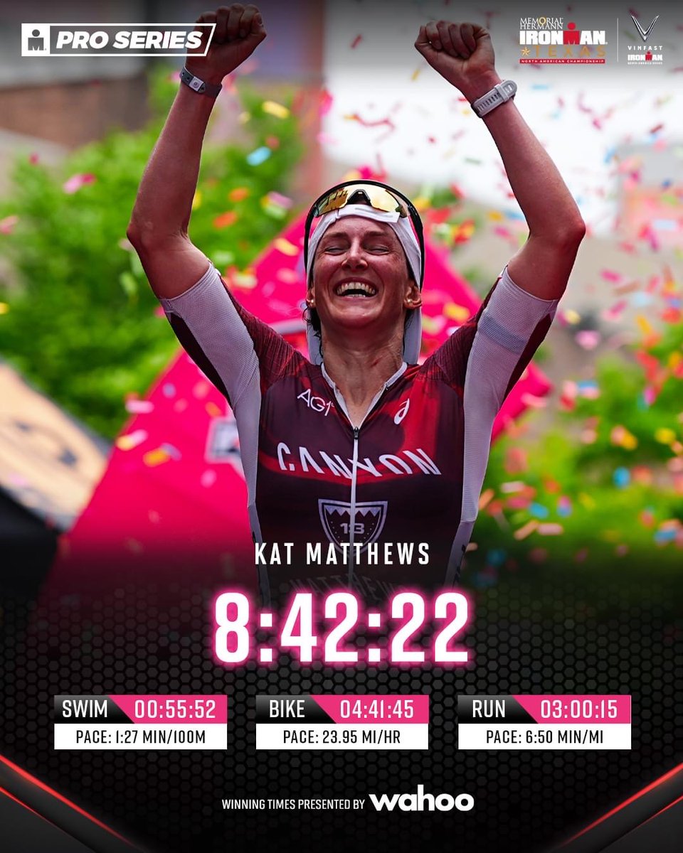 Kat Matthews claimed her second successive title at IRONMAN Texas this weekend, securing her spot at the IRONMAN World Championship in Nice in September.