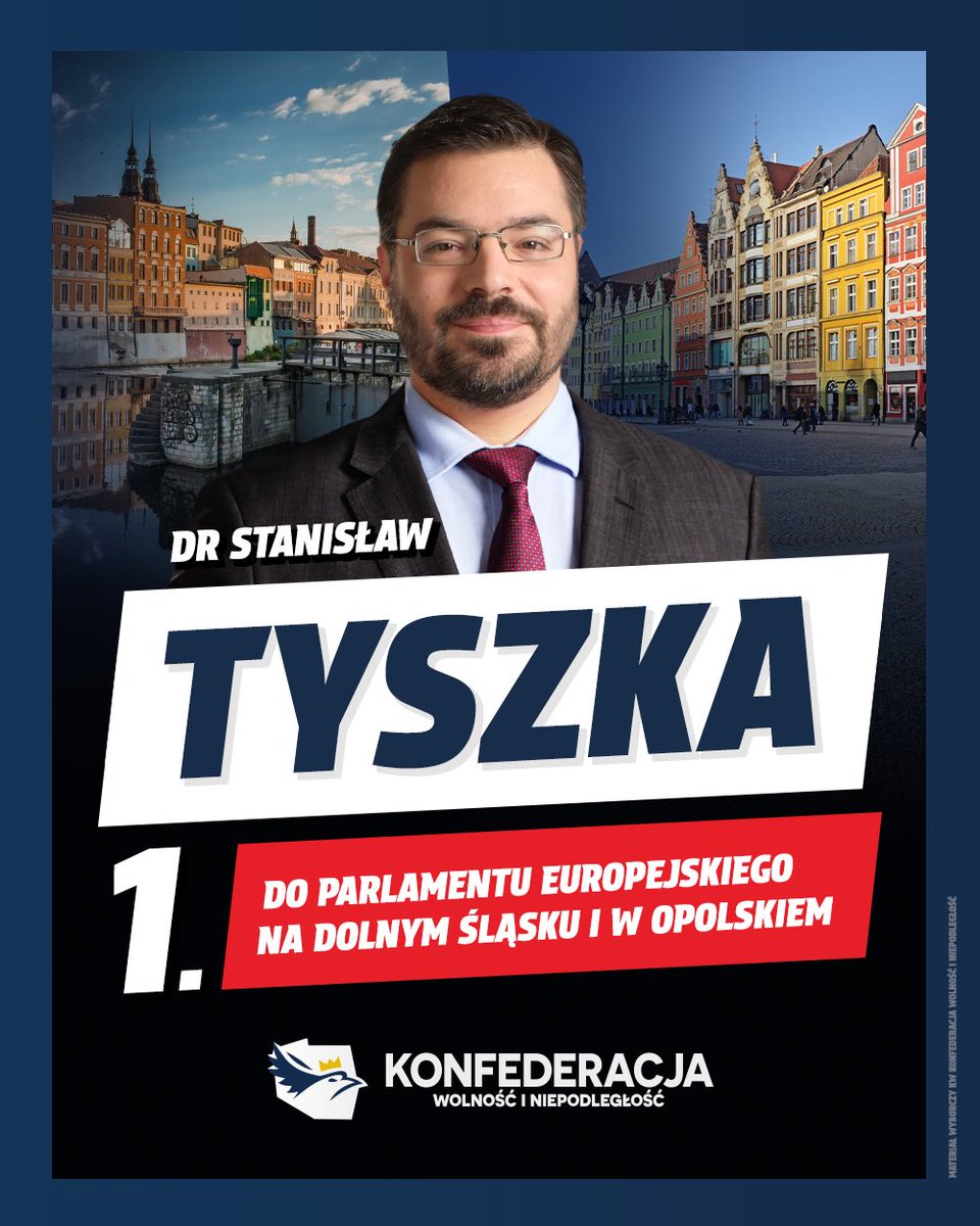 Lista Konfederacji do Parlamentu Europejskiego na Dolnym Śląsku i w Opolskiem zarejestrowana jako pierwsza lista w okręgu i pierwsza lista Konfederacji w kraju. Wielkie podziękowania dla wszystkich, którzy zbierali podpisy poparcia❗️💪 Ruszamy z kampanią. Po pierwsze Polska❗️🙂👍