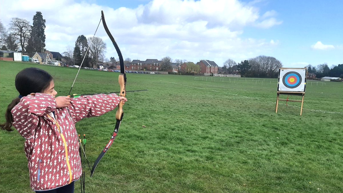 In year 3's final Forest School session the children become archers for the morning. We were very impressed with the children's focus and ability to quickly learn a new skill! #thisisoswestry #preplife #forestschool #newskills #archerygb