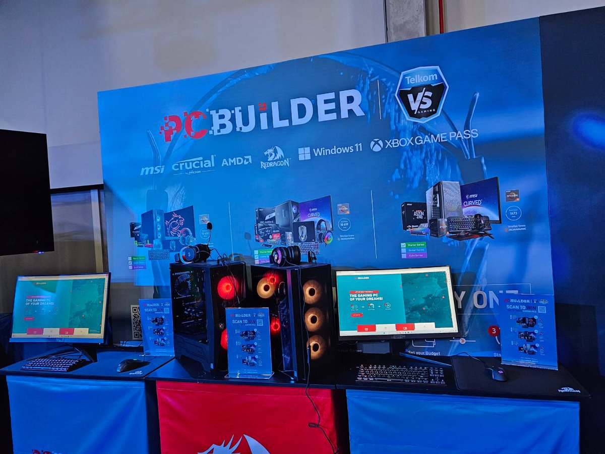 PCBuilderZA's tweet image. PCBuilder in the house! Swing by and let&apos;s geek out together! @ComicConCPT Shoutout to our pals over at @VSGamingWorld  👋 
#ComicConCPT #PCBuilder #VSGamingWorld