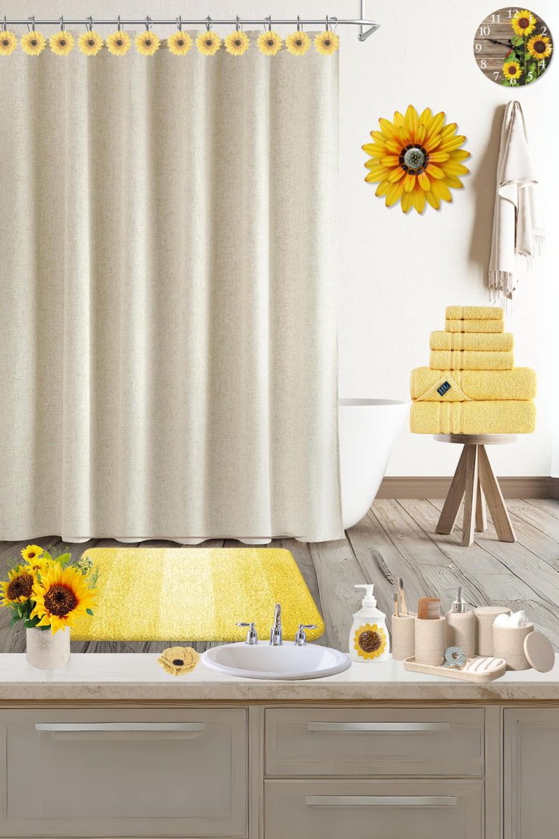 Sunflower bathroom decor ideas! liketk.it/4EPoI