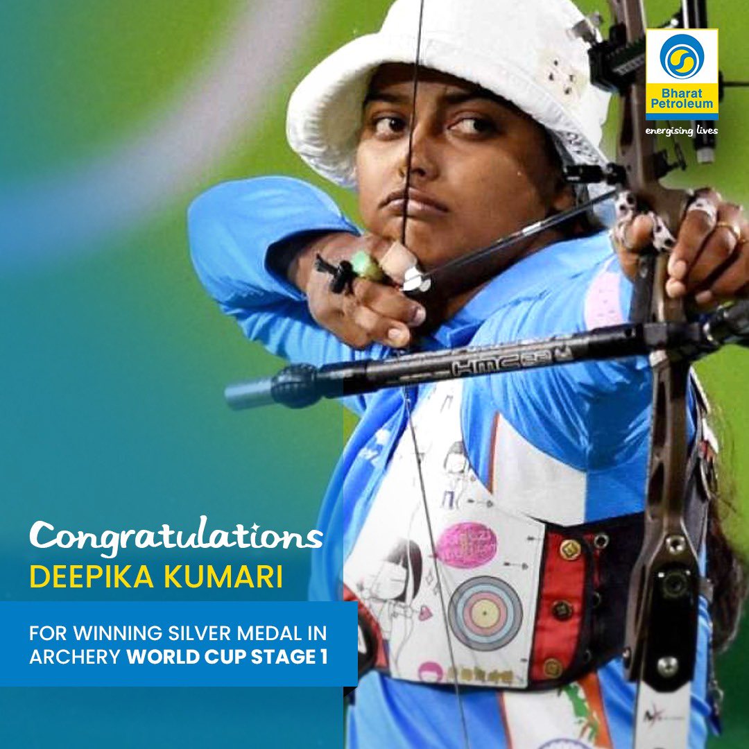 Congratulations to our colleague, Deepika Kumari for her remarkable achievement in clinching the silver medal at the 2024 Archery World Cup Stage 1 - her first international outing since becoming a mother in 2022. Despite starting from the 30th seed, Deepika's exceptional…